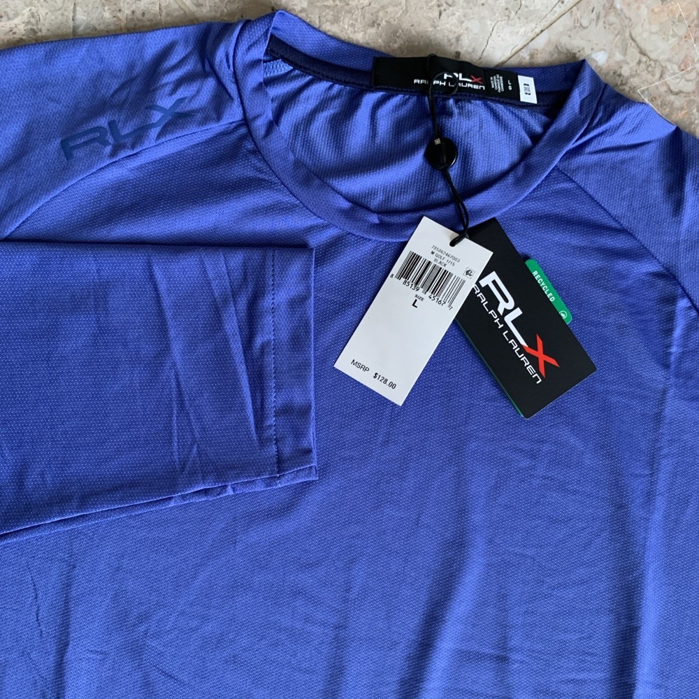 RLX Ralph Lauren L/S Pullover Top Men's Size L Lightweight Nylon Blurple $128